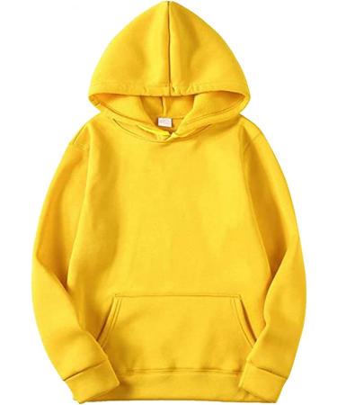 Fleece Sweatsuit Tracksuit for Men - Yellow Large | Winter Hoodie Sweatshirt & Sweatpants Outfit Set - Buy Online on GoSupps.com