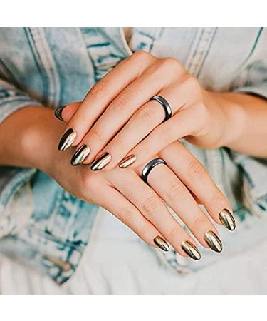 IWYKT Black Hematite Rings Set - 8 Pcs Anxiety Balance Root Chakra Black Stone Rings for Women Men - Buy Online on GoSupps.com