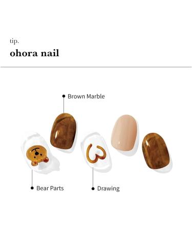 ohora Semi Cured Gel Nail Strips (N Caramel Bear) - Brown Solid Works with Any UV/LED Nail Lamps Salon-Quality Long Lasting Easy to Apply & Remove - Includes 2 Prep Pads Nail File & Wooden Stick - Buy Online on GoSupps.com