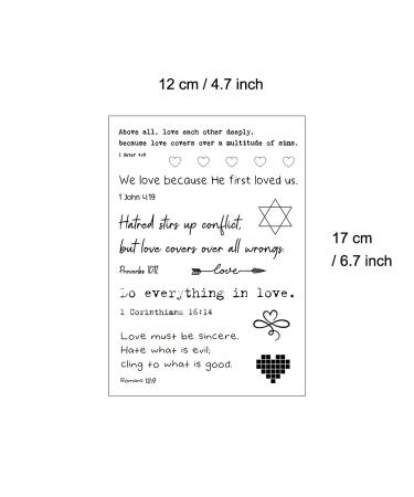 Everjoy Inspirational Christian Quotes Bible Verses Temporary Tattoos - 2 Sheets Love Scriptures for Women and Men - Buy Online on GoSupps.com