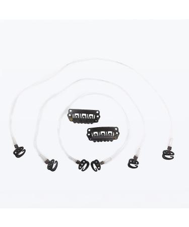 GOO GOO Brown Invisible Elastic Wire for Hair Extensions - 3 Adjustable Fish Line Sizes with Stainless Steel Clips - Buy Online on GoSupps.com