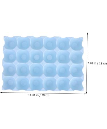 Healeved Box Egg Holder Plate Deviled Egg Holder Dispenser Container Refrigerator Egg Holder Egg Tray Wheat Blue 29*19CM - Buy Online on GoSupps.com