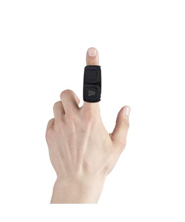 VerteLife Neoprene Finger Splint Thumb Brace Protector Finger Support Comfortable Breathable Finger Tape Finger Guard Relieve Finger Joint Pain - Black/L Single L