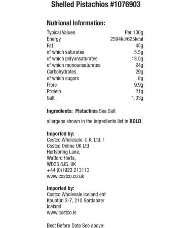 RKBROTHERS Kirkland Signature Roasted and Salted Shelled Pistachios 680g (Pack of 2) - Buy Online on GoSupps.com