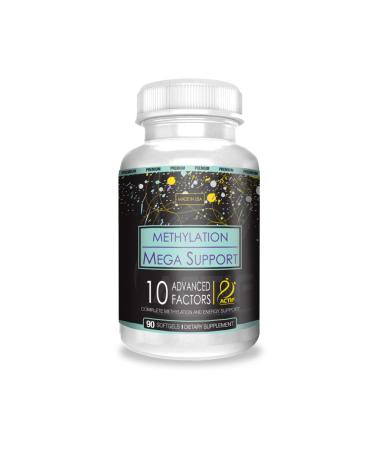 ACTIF Methylation Mega Support with 10 Advanced Factors and Organic Folate 100% Natural Non-GMO 90 Count