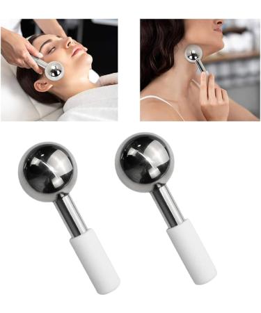 Face Ice Ball Stainless Steel Massage Roller - 2pcs Facial Ice Massager for Beauty & Skincare - Buy Online on GoSupps.com