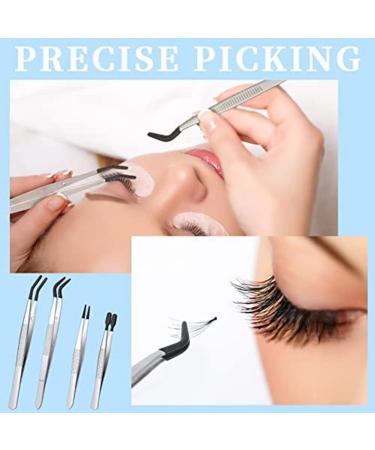 Prizom 4 Premium Tweezers Set - Rubber & PVC Coated with Fine & Flat Tips for Precision Hair Removal | International Shipping - Buy Online on GoSupps.com