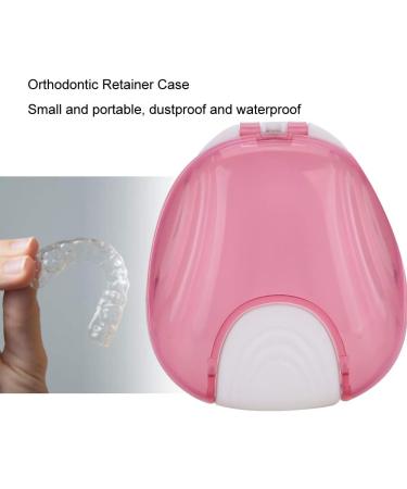 Ververt Touch Portable Waterproof Denture Box for Adults | Orthodontic Bracket Storage Container - Pink - Buy Online on GoSupps.com