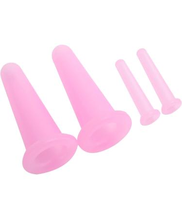 4PC Silicone Massage Cups Set - Moisture Absorption Cupping Therapy for Body Care & Daily Household Use (Pink) - Buy Online on GoSupps.com