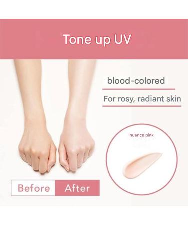 Japanese Water-resistant Sunscreen for Face & Body SPF 50+ PA++++ 60g Lightweight Moisturizing Gel Super waterproof with Hyaluronic Acid Makeup Base 02 Rose Chaire - Buy Online on GoSupps.com