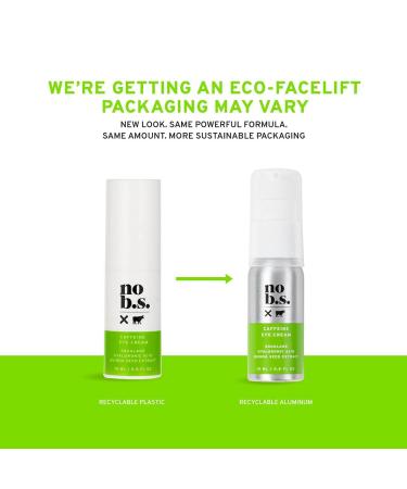 No B.S. Caffeine Eye Cream | Under Eye Cream for Dark Circles & Puffiness | Vegan Skin Care with Hyaluronic Acid & Squalane | 0.5 FL Oz Travel Size - Buy Online on GoSupps.com