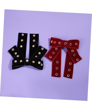 CALLARON Hairpins Hair Volume Clip Hairplop Hairpinpal Haircuff Haireraser Bow-tie Barrettes Hair Pin Hair Clip Hair Barrettes Ponytail Holders Woman Barrette Bow Tie Spring Clip Miss Red - Buy Online on GoSupps.com