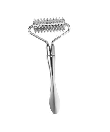 VALICLUD B tonnet Rouleau Yeux en Acier Inoxydable Argent Outil de Massage Facial Compact Stimulation Musculaire et Raffermissement du Contour des Yeux Soin Peau Visage Usage Portable