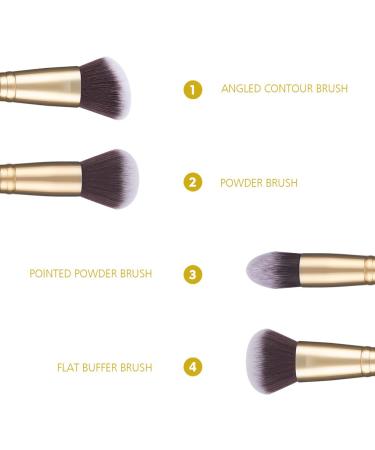 DUcare Duo End Makeup Brushes Set - Foundation, Powder, Contour Tools | Synthetic Cosmetic Brushes 2Pcs D01 - Buy Online on GoSupps.com