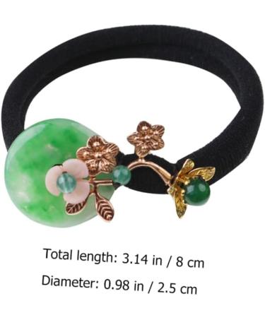 Mikinona 1pc Ancient Style Hair Circle Headband Elastic Decorative Hair Tie Gemstone Hair Tie Hair Styling Tie Bejeweled Headband Flower Hair Tie Girl Green Agate Bun Literature and Art - Buy Online on GoSupps.com