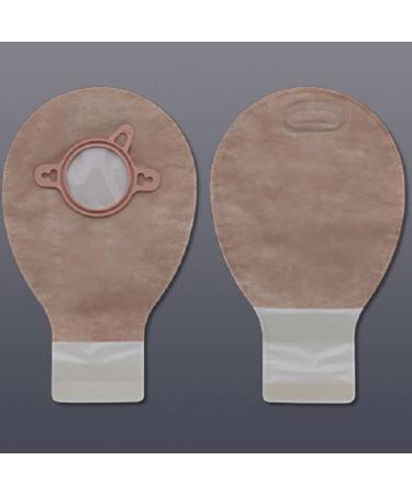 New Image 7" Drainable Mini Pouch with Lock 'n Roll - Beige - Flange Size: 2-3/4" - Color Match Blue - Box of 20