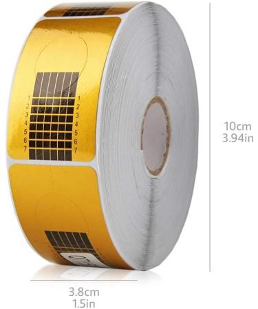 Self-Adhesive Nail Stencil Roll - 500 Pieces Gold Foil Modeling Templates for Nail Art & Gel Extensions - International Shipping Available - Buy Online on GoSupps.com