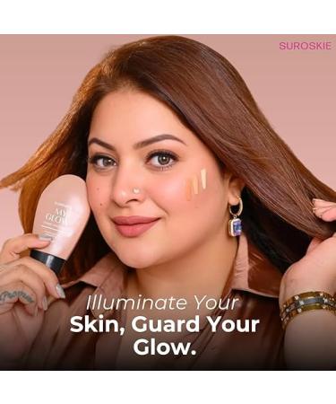 Suroskie My Glow Tinted Moisturizer 60ml Medium Shade SPF 30 With Niacinamide and Natural Extracts - Buy Online on GoSupps.com