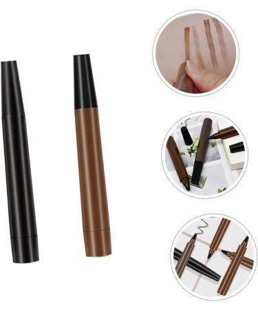 TOVINANNA 2pcs Beard Pencil Filler for Men Womens Eyebrow Pencil Micro Fork Eyebrow Pencil Artificial Fiber - Buy Online on GoSupps.com
