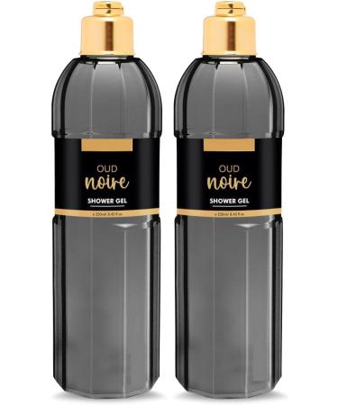 G n rique UK Oud Noir (Black Oud) Shower Gel - Body Wash for Men and Women Unisex - Gentle Cleansing (Pack of 2)