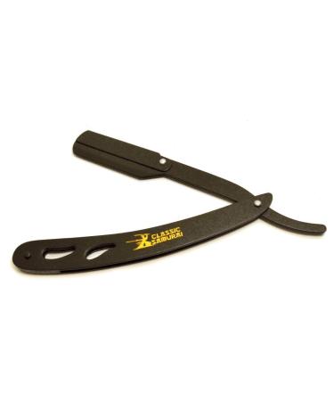 CS-102 Matte Black Folding Straight Razor Shavette + 15 Astra Double Edge Blades - Premium Shaving Kit for Men | International Shipping Available - Buy Online on GoSupps.com