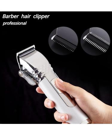 Professional Hair Clippers - Cordless Titanium Ceramic Blade Trimmer | Silver Barber Grooming Kit for Home & Salon - Buy Online on GoSupps.com