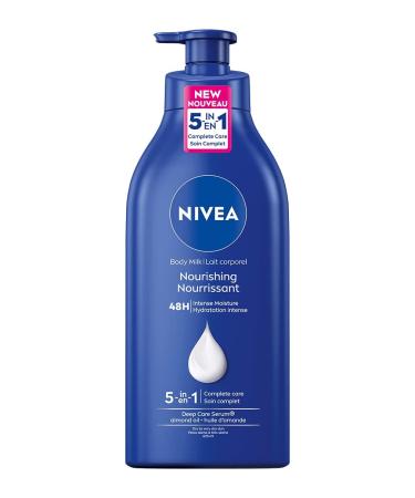 6x Nivea Body Milk with Pump Care 400 ml