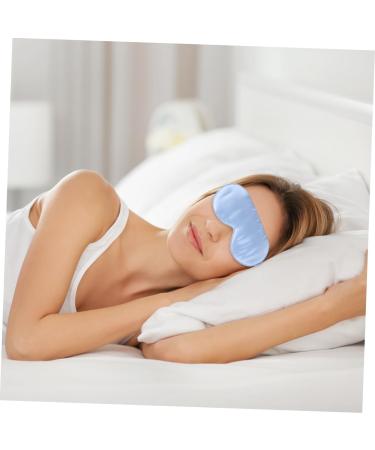 FRCOLOR Blue Silk Blindfold & Sleep Mask - Adjustable Soft Eye Cover for Travel & Sleeping - Comfortable Eye Patches for Restful Sleep - Buy Online on GoSupps.com