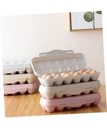 OSALADI 2Pcs 12 Plastic Egg cartons Food dispensers Refrigerator Egg Holder Tray Protective Frame Eggs Grey 30X11cm - Buy Online on GoSupps.com