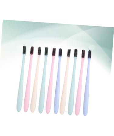 Gleavi 10-Pack Charcoal Toothbrushes | Eco-Friendly Compostable & Soft for the Whole Family | Natural Oral Care Solution - Buy Online on GoSupps.com