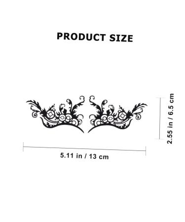Beaupretty 5 Pairs Lace Eye Stickers - Halloween Eyeliner for Kids | Artificial Black Eyeliner Face Stickers | Fun Makeup for Children - Buy Online on GoSupps.com