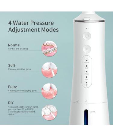 5-Star Cordless Water Flosser - USB Rechargeable Electric Oral Irrigator | 4 Modes for Professional Dental Care | Portable Teeth Flosser - Ideal for Travel - Buy Online on GoSupps.com