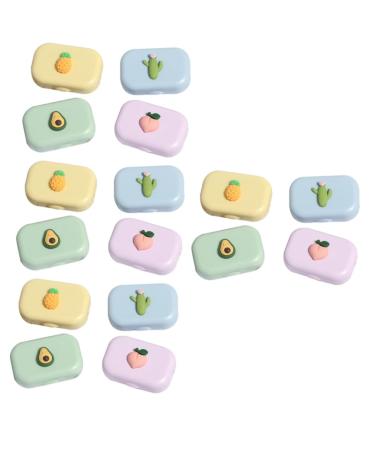 Healvian 16 pc. Colored contact lenses travel case for contact lenses holder for eye care set case mirror film fresh lens container container for contact lenses three -dimensional glasses case