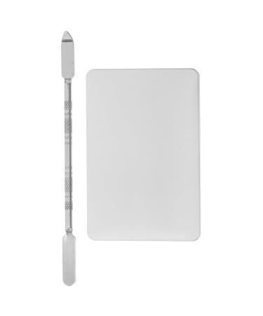 Palette de Maquillage Carr e Acier Inoxydable 1 0 Mm avec Anneau Portable Plateau M langeur Grand Format pour Fond de Teint Vernis Ongles et Nail Art Outil Professionnel