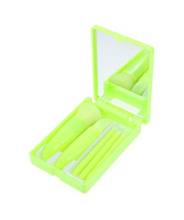 Didiseaon 1 Set loose powder set women makeup brush Soft fur belt mini small cosmetic brush artificial fiber portable vanity fur soft bristles makeup brush 9.50X3.00X2.00CM Green