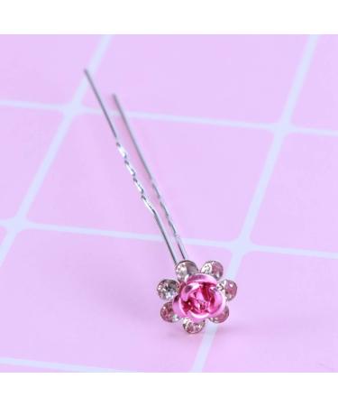 Beaupretty Crystal Hairpins - 20pcs Rose Rhinestone Hair Clips for Bridal & Wedding - Pink Hair Jewelry Accessories - Buy Online on GoSupps.com