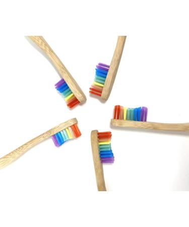 Rainbow Bamboo Soft Wave Toothbrush - Eco-Friendly Adult Dental Hygiene & Superior Oral Care - Buy Online on GoSupps.com