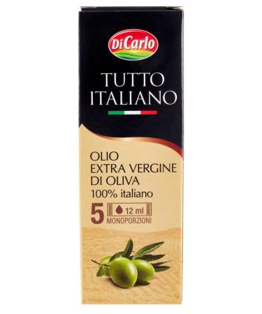 Di Carlo Tutto Italiano Extra Virgin Olive Oil 100% Italian Virgin Olive Oil Each pack contains 5 single-dose sticks of 12 ml
