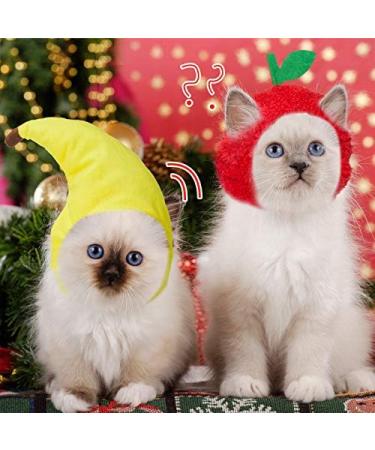 Weewooday 5 Pieces Cat Hat Cat Costume Bunny Hat with Ears Funny Banana Pineapple Cat Hat for Cats and Small Dogs Kitten Puppy Party Costume Accessory Headwear(Cute Style) - Buy Online on GoSupps.com