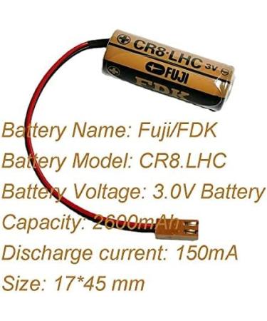 Pack of 6 Fuji FDK CR8.LHC 17450 3V 2600mAh Batteries for Water Meter Memory Backup - Reliable Power Source with Brown Plug - Buy Online on GoSupps.com