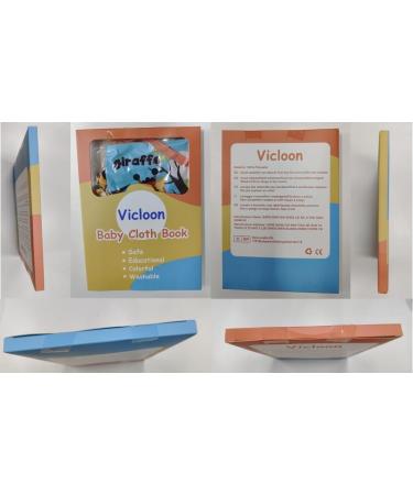 Vicloon Baby Soft Book for 0-3 Year Old | Crinkle Sensory Touch & Feel | 3D Animals Tails | Forest Land Theme - Buy Online on GoSupps.com