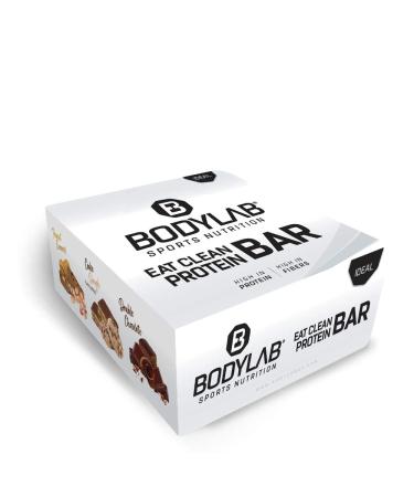 BODYLAB24 EAT Clean Protein Bar - 12 x 65g | 20g Protein High Fiber Delicious Peanut Caramel Snack for Fitness & Sports - Buy Online on GoSupps.com