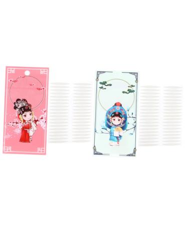 Housoutil Skull Hand Bracelet 2 sets Double Strips Hooded Eye Uneven Contour Sticker Waterproofs for Women Lid Tape Eyelids