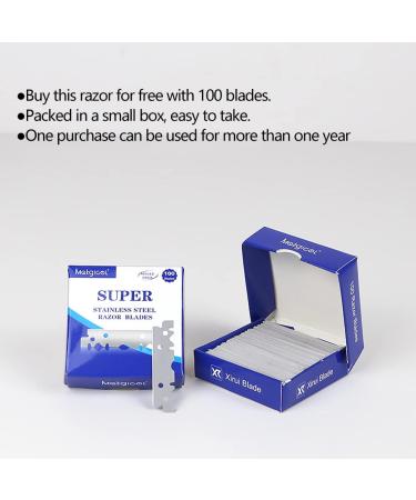 Buy Professional Straight Edge Razor Kit - Includes 100 Disposable Blades for Close Shaving | Barber Quality Manual Shaver - Buy Online on GoSupps.com