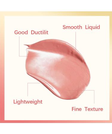Turelifes Soft Cream Blush Makeup - Long-Lasting Liquid Blush for Natural Cheeks | Smudge-Proof, Dewy Finish, Easy to Blend | Velvet Mousse Formula (2) - Buy Online on GoSupps.com