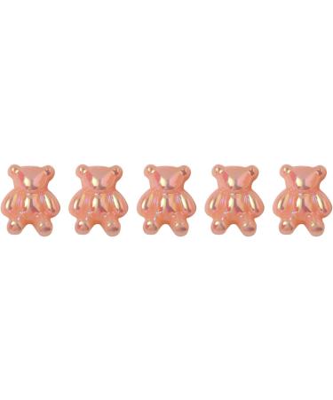 FEIlei 5PCS Cute Bear Nail Rhinestones Resin Bear Nail Gems Gummy Bear Nail Charms - Buy Online on GoSupps.com