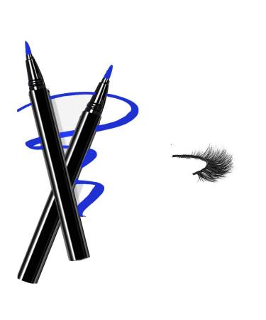 Blue Liquid Eyeliner  New Eye Liner Pen Best Waterproof Liqiuid Liner pencil  Eye Make-up Pencil for Sensitive Eyes Beginners Professional Eyeliner (Navy Blue)