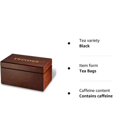Twinings Exclusive Luxury Dark And Gold Wooden Tea Chest 2 Compartment With 24 Twinings Black And Fruit And Herbal Tea Bags Box Caddy - Buy Online on GoSupps.com