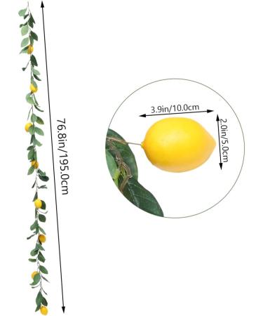 Ciieeo Wedding Garland 2 Pcs Simulation Lemon Rattan Plastic Fake Lemon Wall Decoration Spring Greenery Garland Yellowx2pcs 195x10cmx2pcs - Buy Online on GoSupps.com