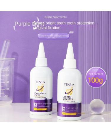 Bright purple dental enzyme tooth color repair film-forming copolymer toothpaste fresh breath stain remover large capacity 100g 2pcs - Buy Online on GoSupps.com